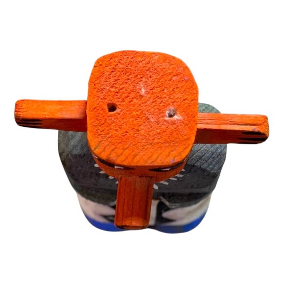 Miniature 4" Signed Kachina Wood Doll Hopi With Necklace Paul Route 50 Style - Picture 6 of 6